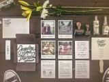a wedding invitation suite done with invites and Polaroids of your couple is a very customized idea