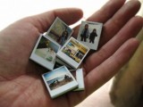 Polaroids turned into small and cute magnets will be a nice wedding favor idea for your wedding