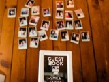 a guest book designed of Polaroids is a cool and very modern idea with a nostalgic touch