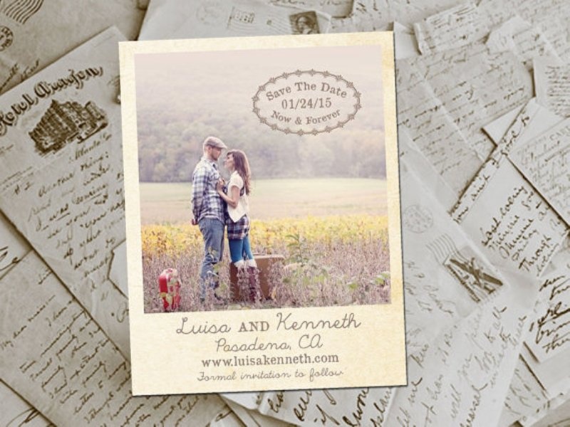 Save the Dates made of your couple's Polaroids is a very cute and personalized idea