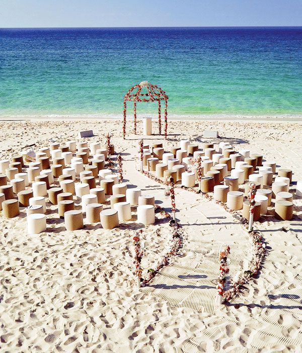 a lovely ceremony space for a beach wedding