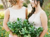 a lush greenery bouquet is a nice idea not only for a bride but also fro bridesmaids, too, and it looks lovely