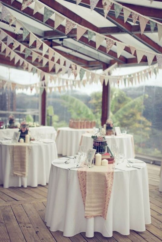 Picture Of sweet ways to decorate your wedding with pennants  15