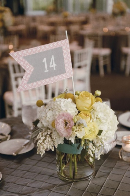 Picture Of sweet ways to decorate your wedding with pennants  26