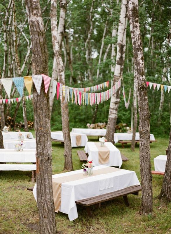 Picture Of sweet ways to decorate your wedding with pennants  3
