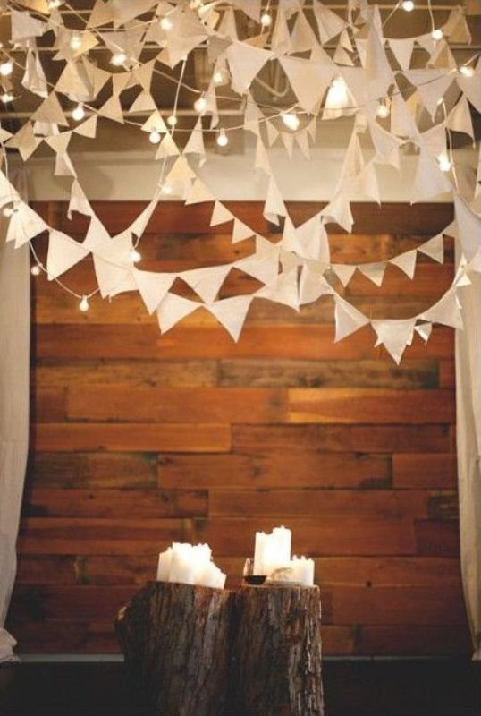 Picture Of sweet ways to decorate your wedding with pennants  5
