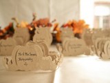 cardboard pumpkins are nice for decorating your fall wedding and you can make them easily and without spending much