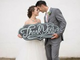 a refined and chic chalkboard sign with calligraphy is a lovely idea for a cool and chic wedding, it can be a nice decoration