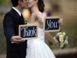 a simple yet cool chalkboard wedding photo props