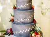 a creative chalkboard wedding cake