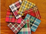 colorful plaid notebooks are great groomsmen gifts that are very budget-friendly and cool