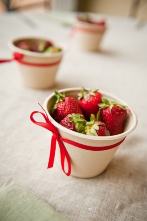 mini strawberry cones are amazing for refreshing your guests, this is a very summer-like idea to rock
