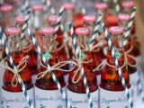 refreshing drinks in personalized bottles are a perfect wedding favor idea for a beach or summer wedding
