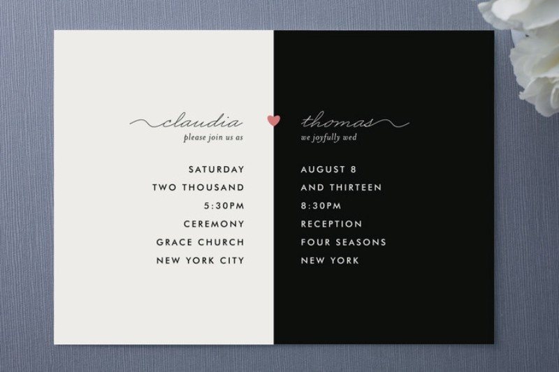 Black And White Invitations With Picture 2