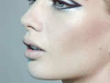 silver and ice blue eyeshadows are lovely for a refined winter bridal look