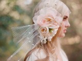 a lovely cap veil with florals