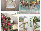 30 Ideas Of Chair Decor With Pretty Floral Swags And Posies
