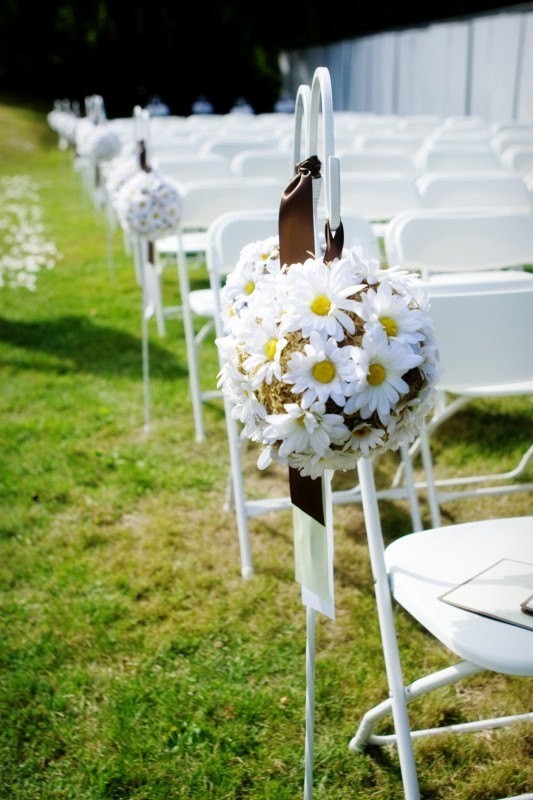 Ideas Of Chair Decor With Pretty Floral Swags And Posies