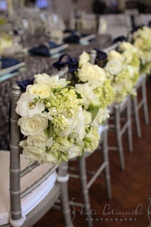 Ideas Of Chair Decor With Pretty Floral Swags And Posies
