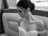 an off the shoulder princess wedding dress with an embellished and detailed bodice is an amazing idea for a formal wedding