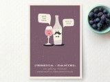 a fun purple wedding program or menu is a cool and creative idea with such fun prints