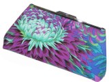 a bold purple, mint and blue wedding clutch is a nice option for a bridesmaid or bride