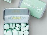 a box of mints is a nice wedding favor or a part of an emergency kit for bridesmaids and groomsmen