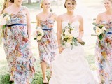 30 Pretty Floral And Printed Bridesmaids Dresses