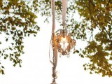 vintage crystal pendant lamps on ribbons are cool and chic lights with a whimsical touch