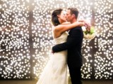 a lit up wall is a classic lighting idea for a wedding, it’s very romantic and it brings a wow factor to the space