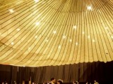 a fabric tent dome with lots of lights is a statement for your venue that will catch all the eyes