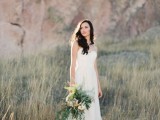 a modern strapless plain wedding dress with a bustier is a stylish idea that always works