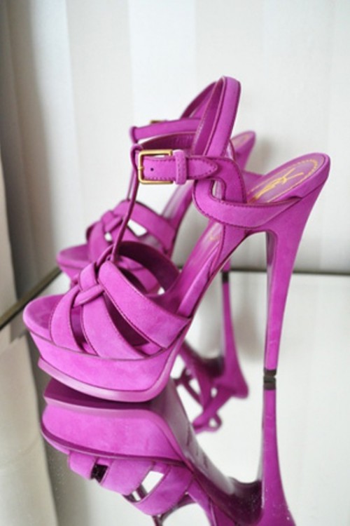 radiant orchid platform shoes are amazing for sprucing up your wedding look