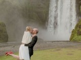an Icelandic waterfall is always a great backdrop for a wedding, whether it’s a ceremony or just some wedding portraits