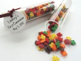 colorful sugar shaped as fall leaves is a cool and fun idea for a fall wedding, it’s a budget-savvy solution that will make everyone happy