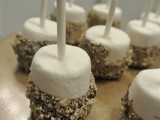 candied marshmallows on sticks are perfect for both fall and winter, they are tasty and very cool-looking
