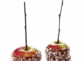 candied apples on sticks are amazing wedding favors for the fall, they can be easily DIYed and will make everyone happy