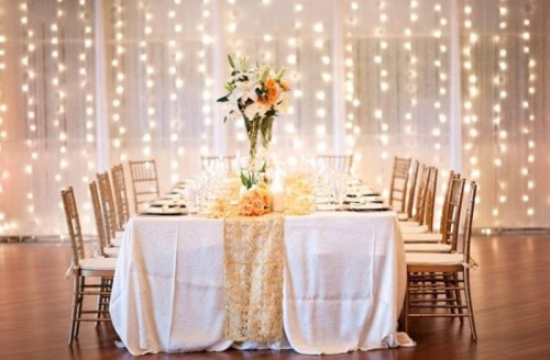 string lights are always the coolest and best idea for a wedding, whether it's a destination one or not