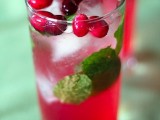 cranberry punch with mint, berries and ice is an amazing refreshing drink for a winter or Christmas wedding