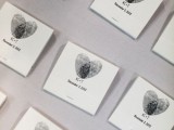 escort cards made of finger prints are amazing for a wedding, they can be rocked at any wedding