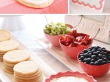 a wedding fruit pizza bar – make your own pizzas with fresh berries and fruits, it’s a very healthy idea