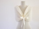 a crochet coverup with a bow is a great idea to stay warm and comfortable, you may even DIY it