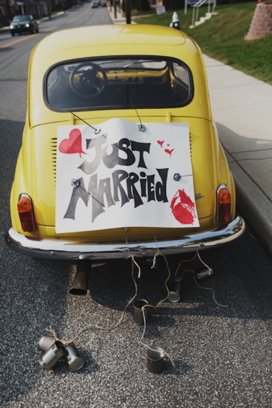 Picture Of Cool And Creative Wedding Getaway Car Decor Ideas