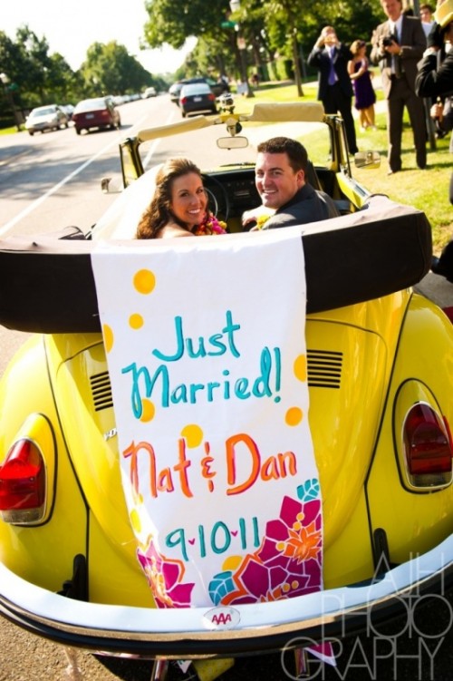 Cool And Creative Wedding Getaway Car Decor Ideas