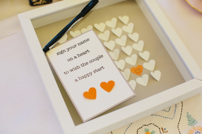 A frame with hearts to leave wiches and monograms and names   insert these hearts into the frame