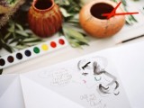 let your guests watercolro their wishes for you, and you’ll get a very artful wedding guest book