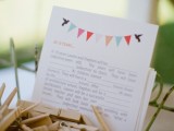 wooden clothespins as a guest book to sign your wishes right on them is a great idea