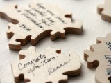 make a gorgeous wooden puzzle and let your guests sign each piece for your couple