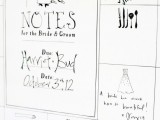 a note board with notes from your guests  – hang it as an artwork for decor in your home
