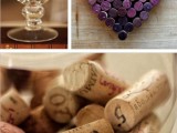 a large glas sor jar filled with wine corks – each guest signs up each cork and voila